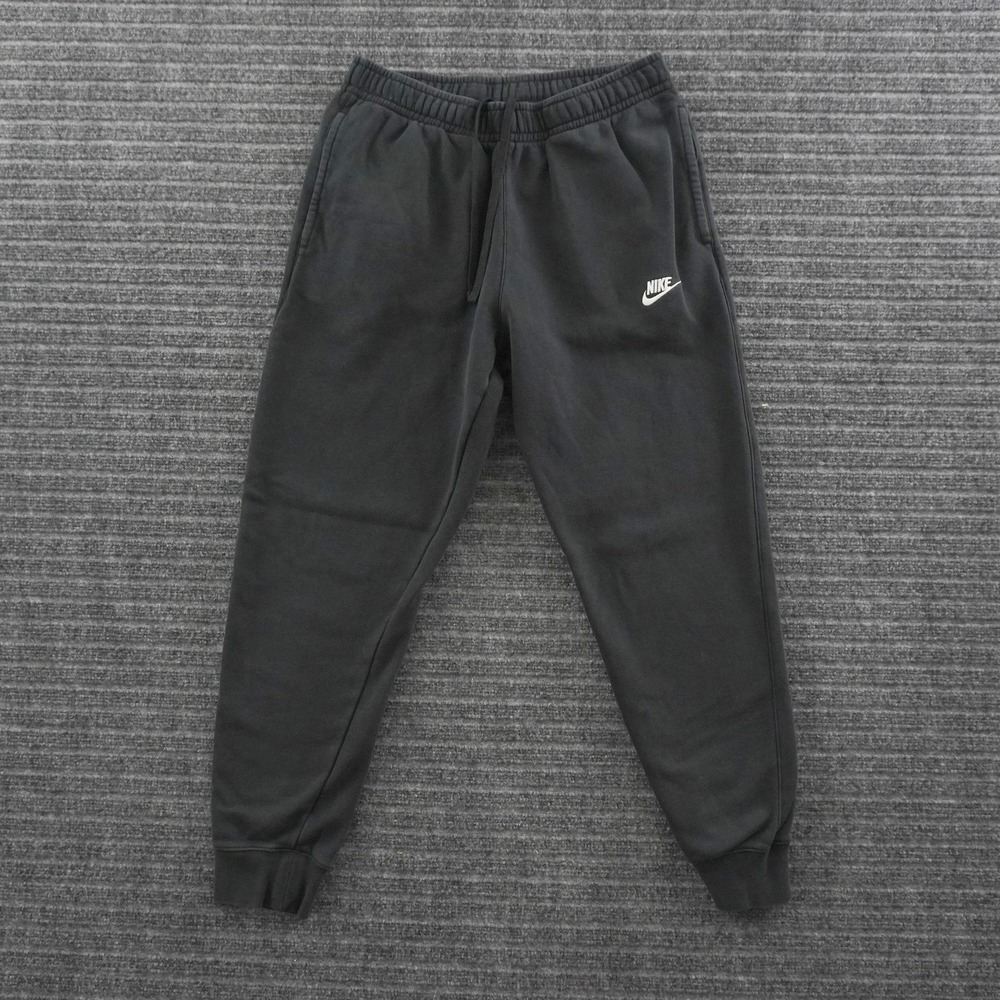 Nike Jogger Pants Mens Medium Black Fleece Futura Logo Tapered Sweatpants